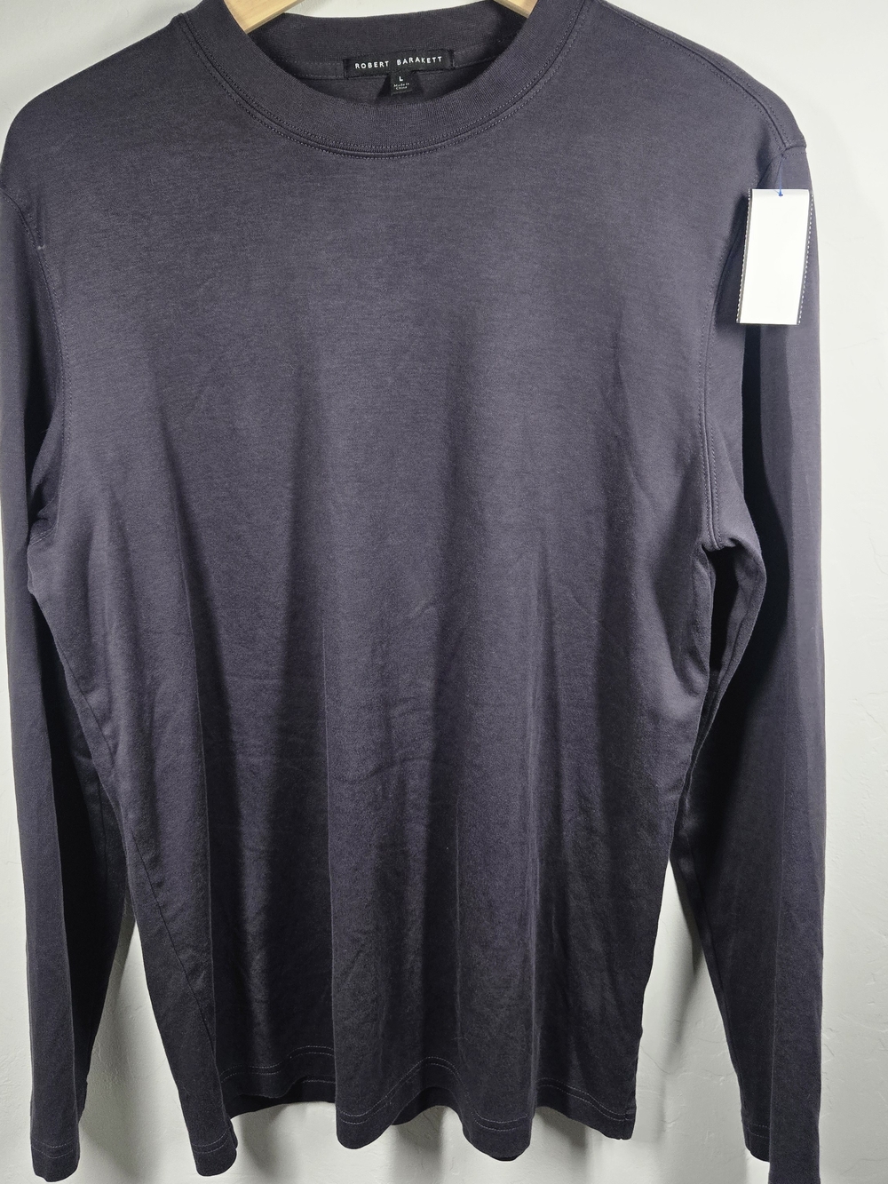 Robert Barakett Men's Long Sleeve Crewneck Tee - Charcoal